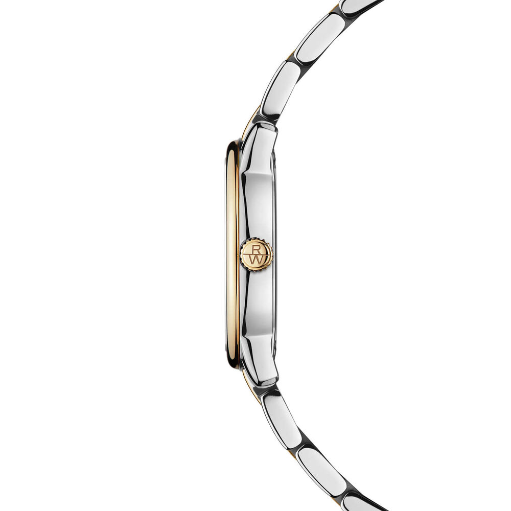 Raymond Weil Toccata Classic 24mm MOP Dial Diamond Dots Gold PVD Steel Bracelet Watch