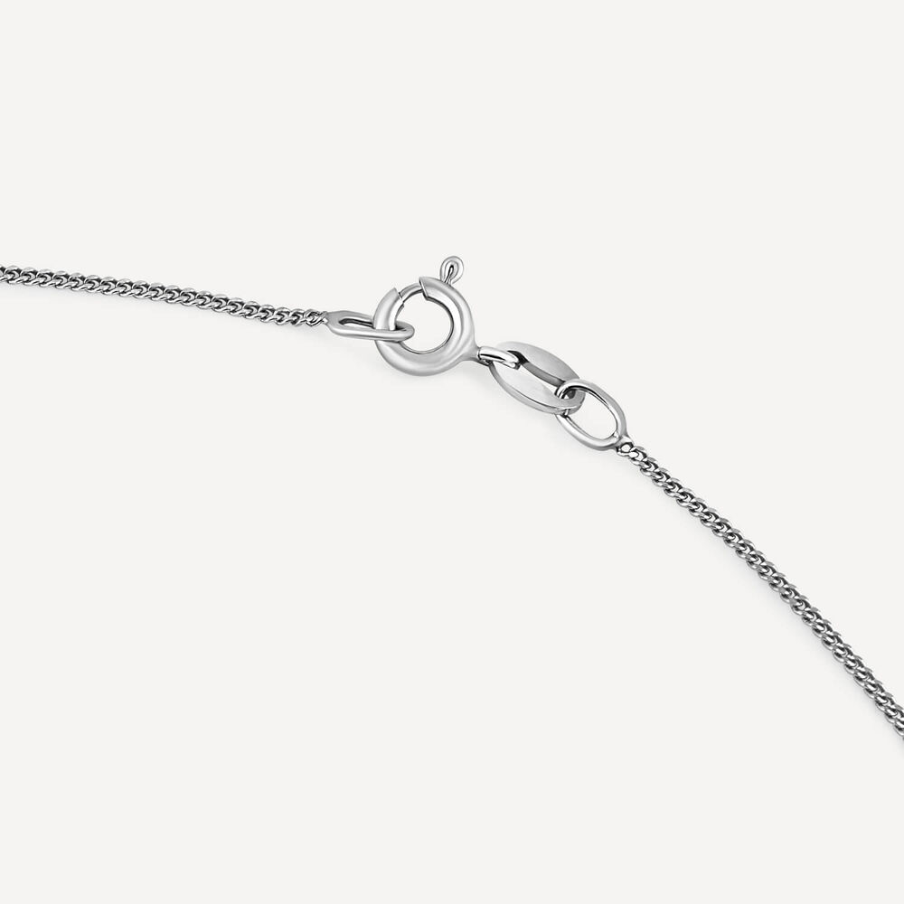 Sterling Silver Cubic Zirconia Set Initial ‘A’ Pendant image number 3