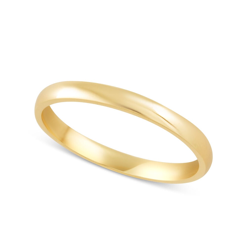 18ct Gold Classic Ladies 2mm Court Wedding Ring image number 0