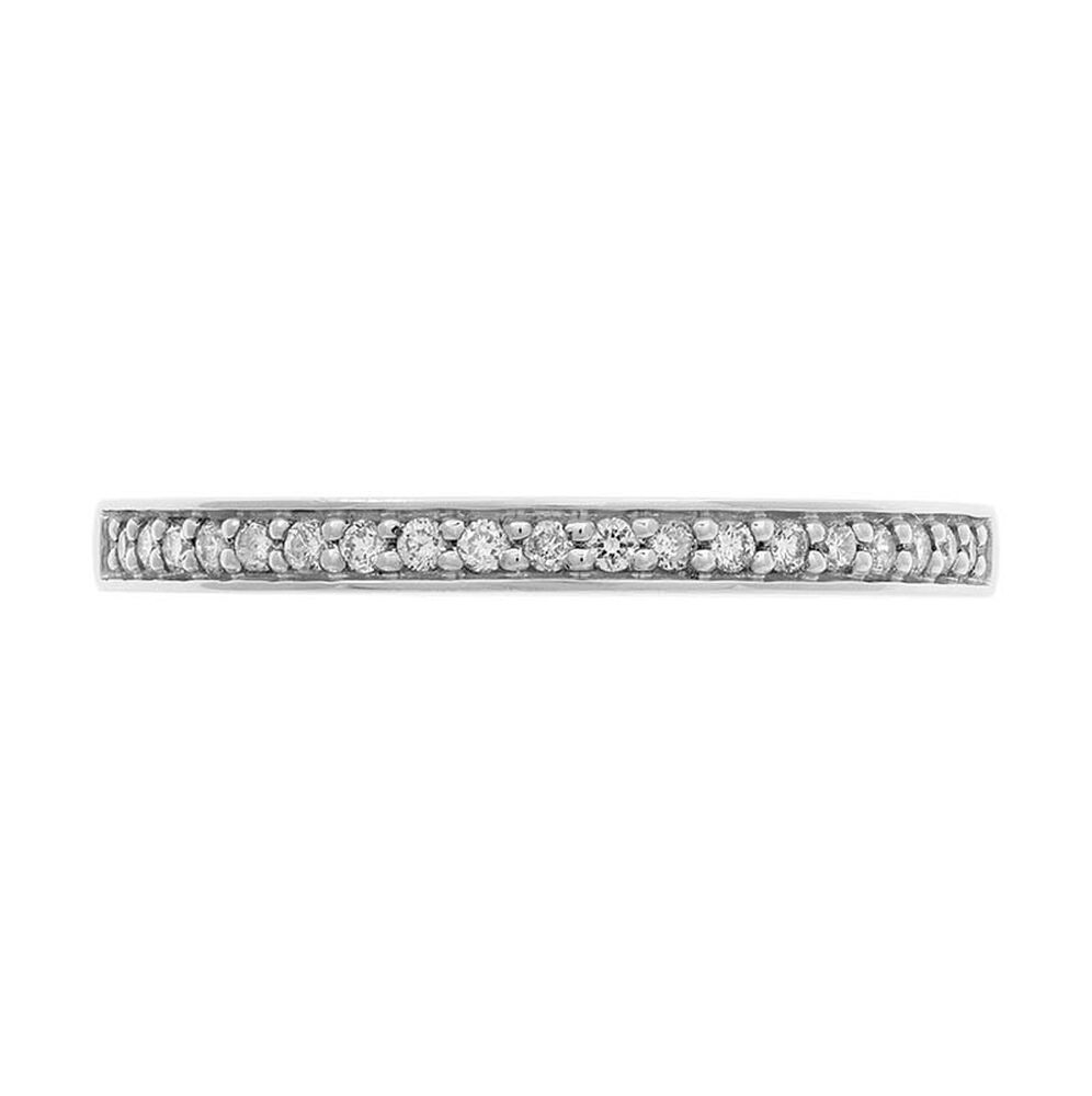 Ladies' Platinum 0.15 Carat Diamond 2.5mm Wedding Ring image number 1