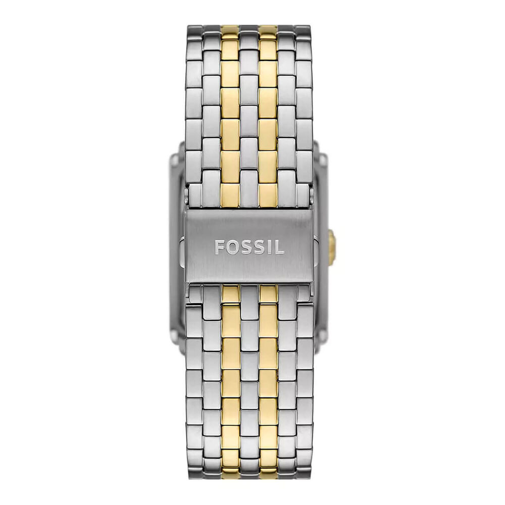 Fossil Carraway 32mm Blue Dial Yellow Gold IP & Steel Bracelet Watch image number 1