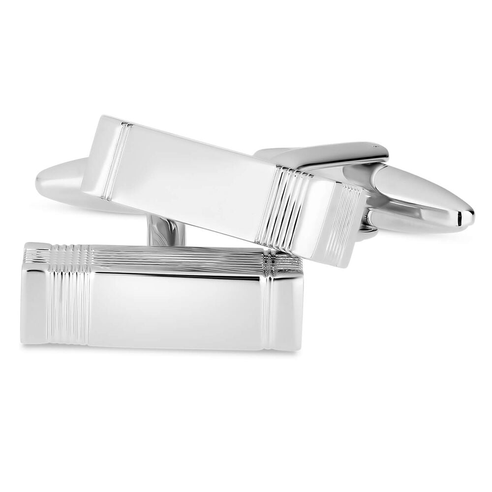 Gents Silver-Plated Cufflinks image number 2