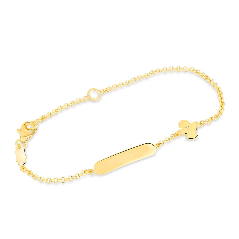 9ct Yellow Gold Angel ID Children's Bracelet