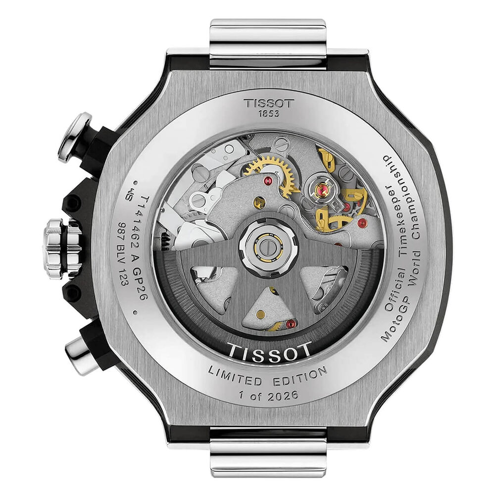 Tissot T-Race MotoGP 45mm Skeleton Dial Red Rubber Strap Chronograph Watch