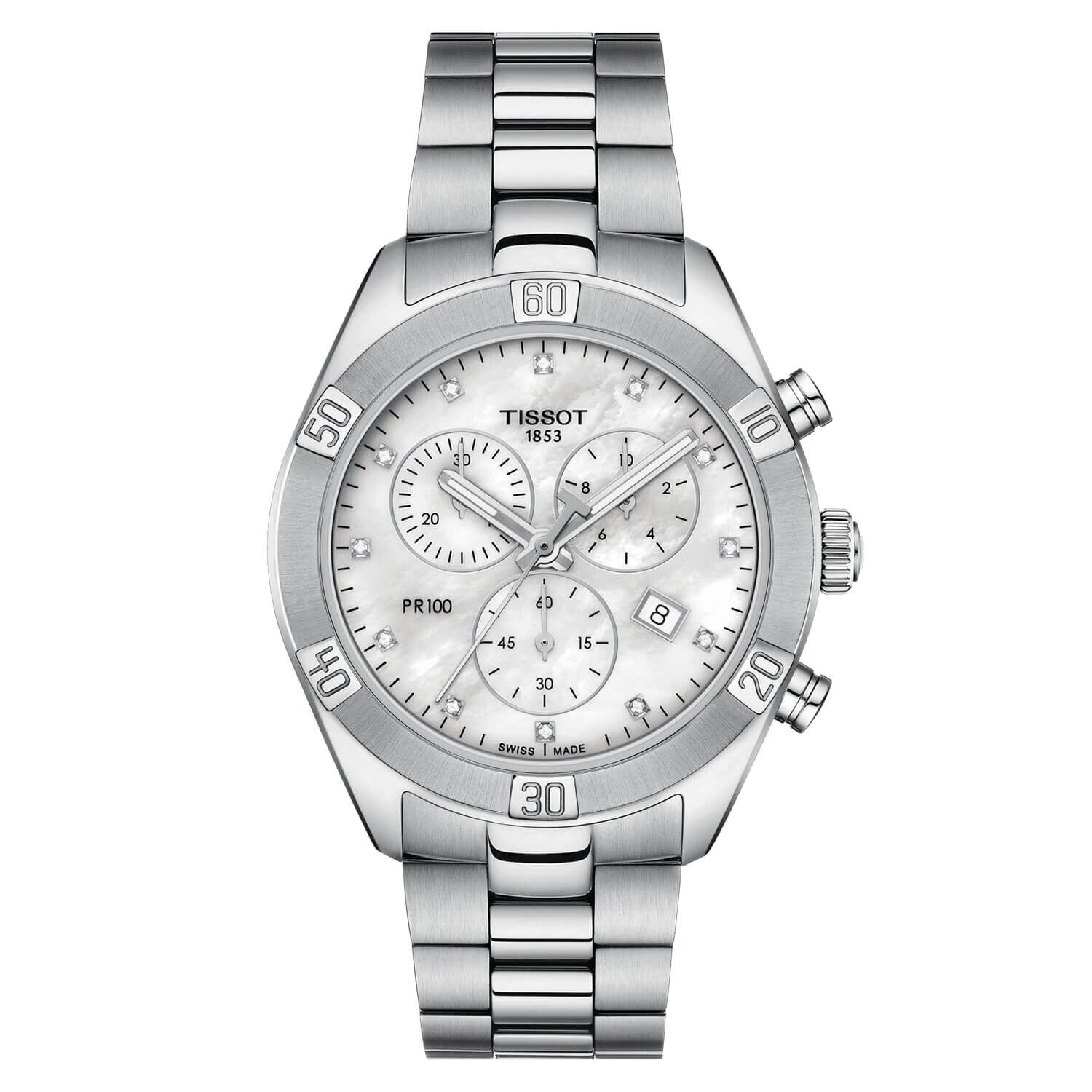 Tissot Pr100 Sport Chic 38mm White Dial Bracelet Watch