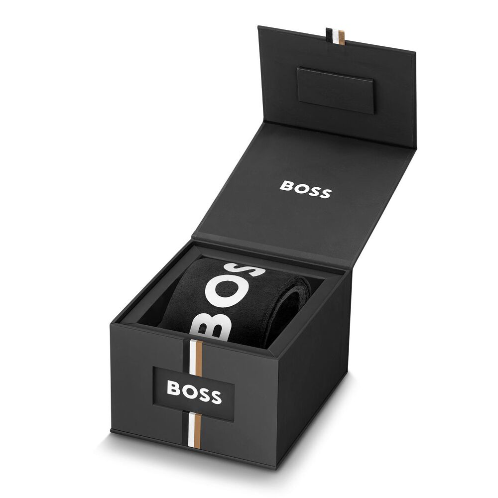 BOSS Troper 44mm Blue Chronograph Dial Steel Bracelet Watch