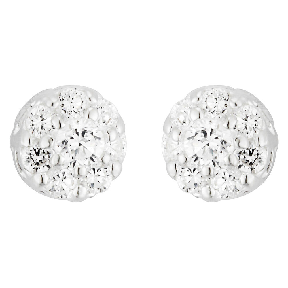 Sterling Silver and Cubic Zirconia Earrings image number 0