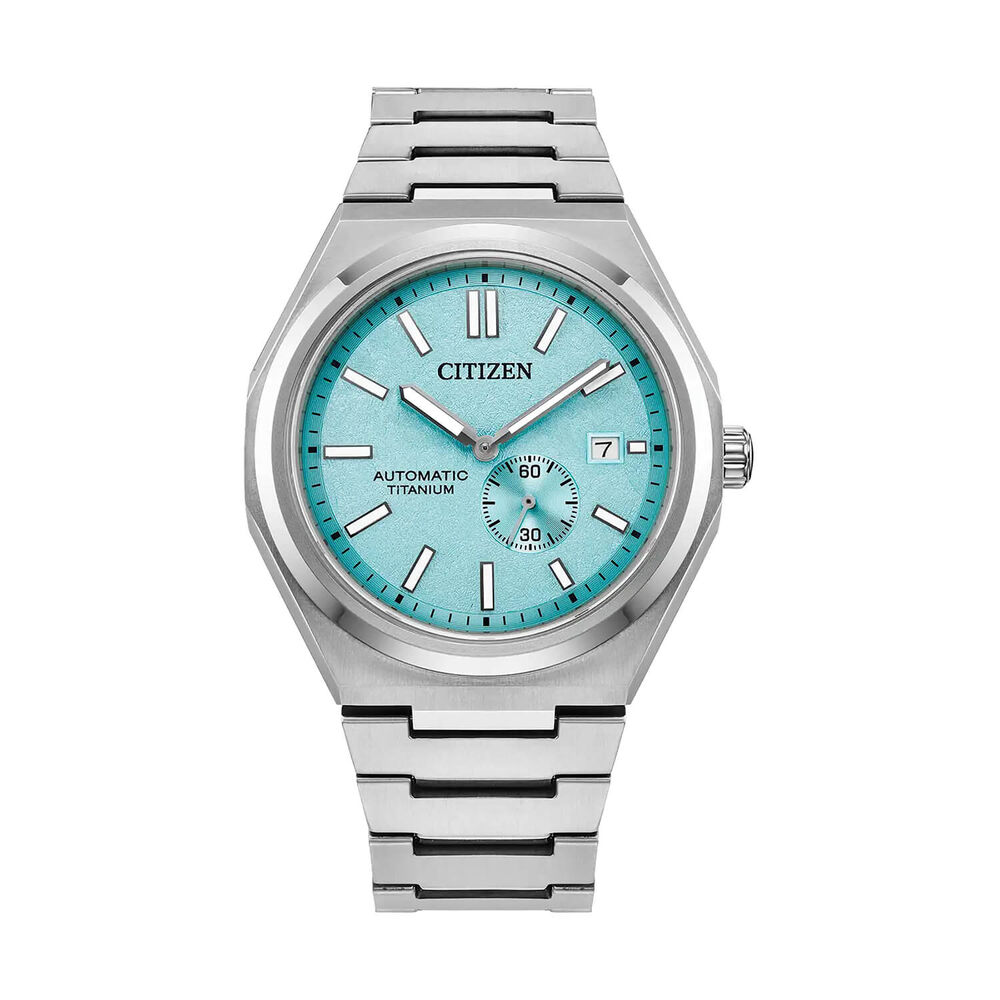 Citizen Zenshin Automatic 41mm Textured Blue Dial Super Titanium™ Bracelet Watch image number 0