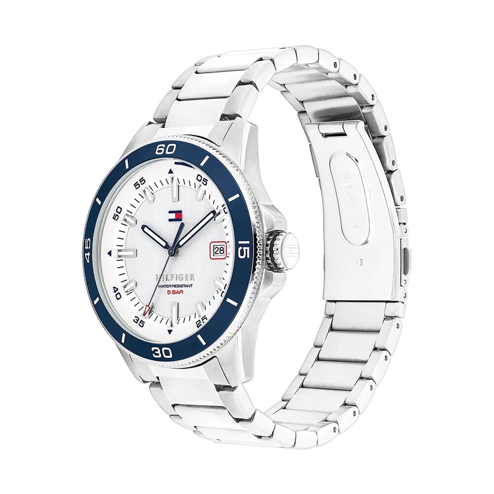 Tommy Hilfiger Remy 43mm White Dial Steel Bracelet Watch