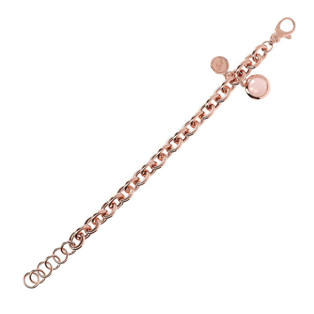 Bronzallure Briolette Stone Charm Bracelet