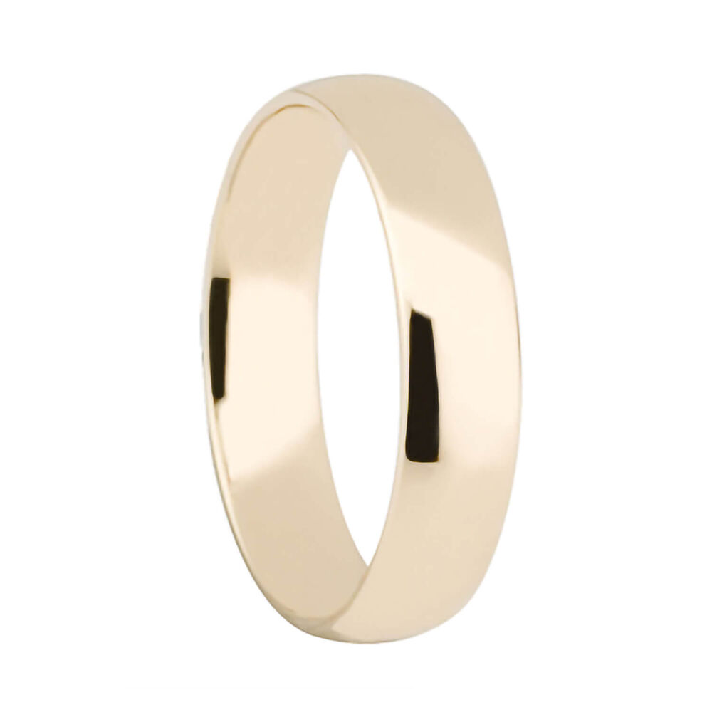 18ct gold 5mm classic court wedding ring image number 0