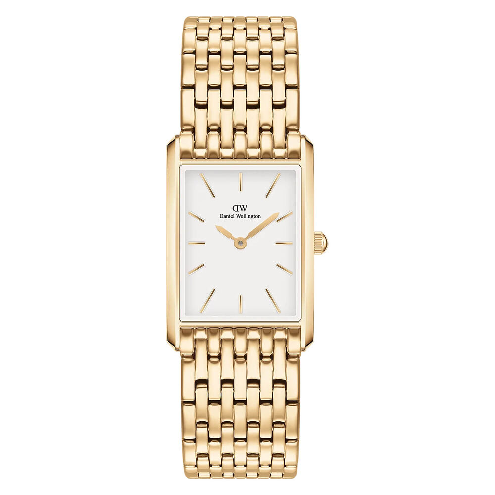 Daniel Wellington Bound 32x22mm White Dial 9-Link Gold PVD Bracelet Watch