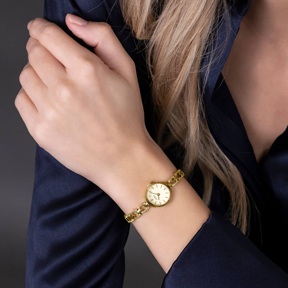 Rotary 1895 20mm Gold Dial & Gold Plated Stainless Steel Bracelet Watch