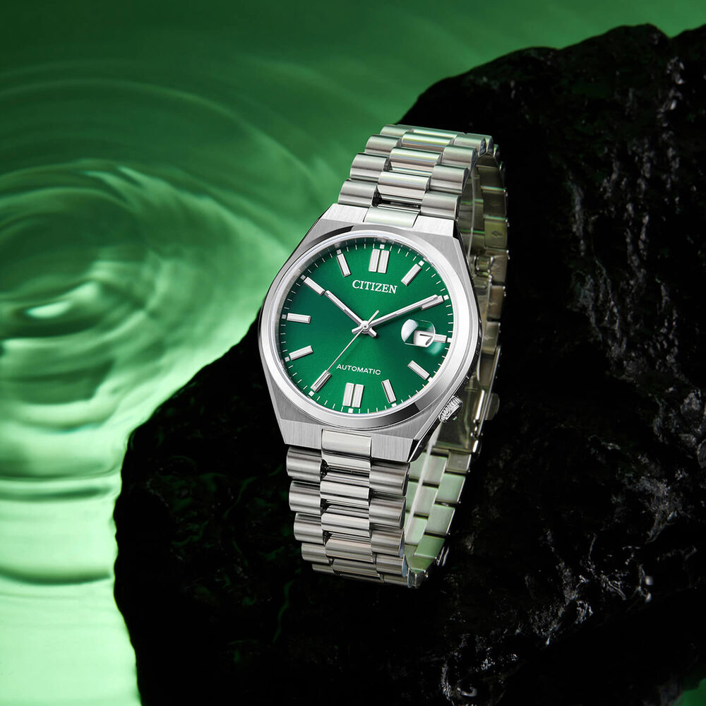 Citizen Tsuyosa 40mm Green Dial Steel Case Bracelet Watch image number 4