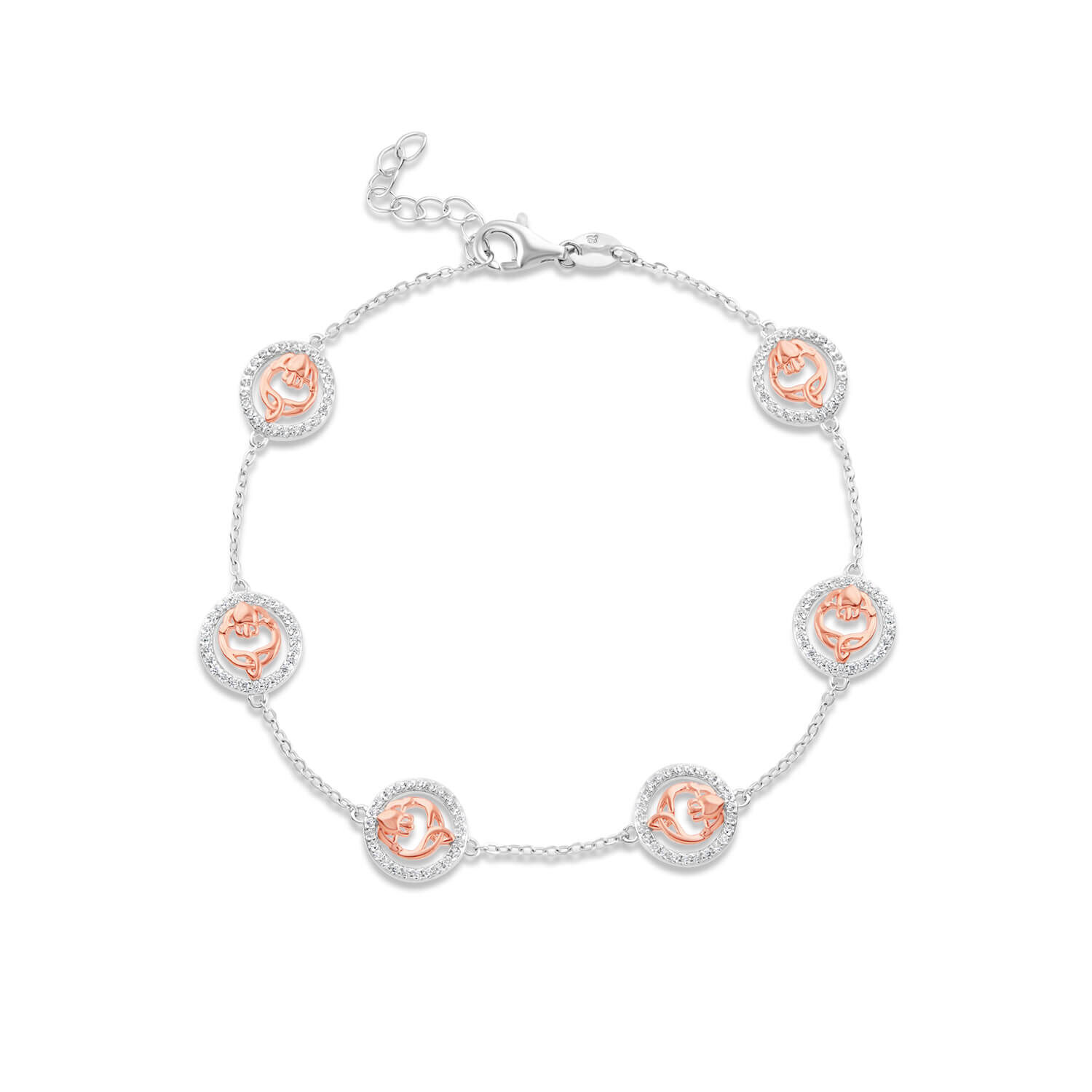 Claddagh bracelet on sale rose gold