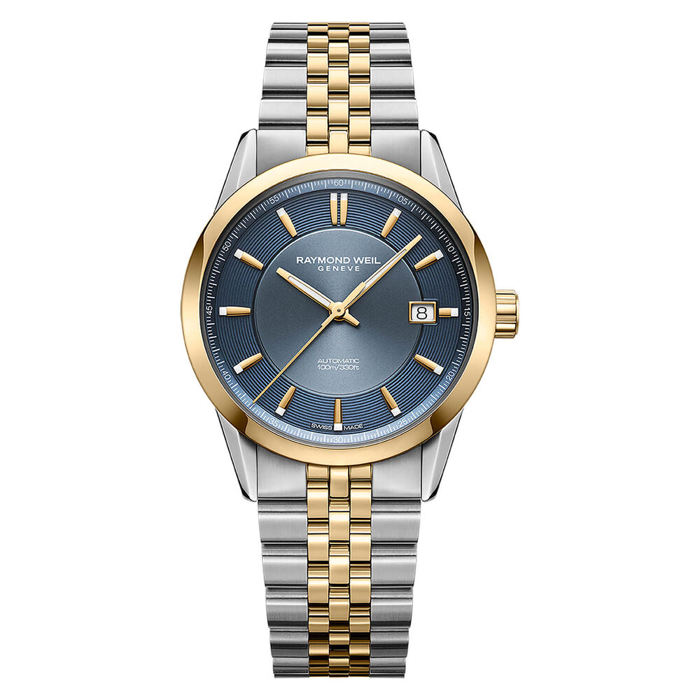 Raymond Weil Freelancer Automatic 38mm Blue Dial Two-Tone Steel Bracelet Watch image number 0