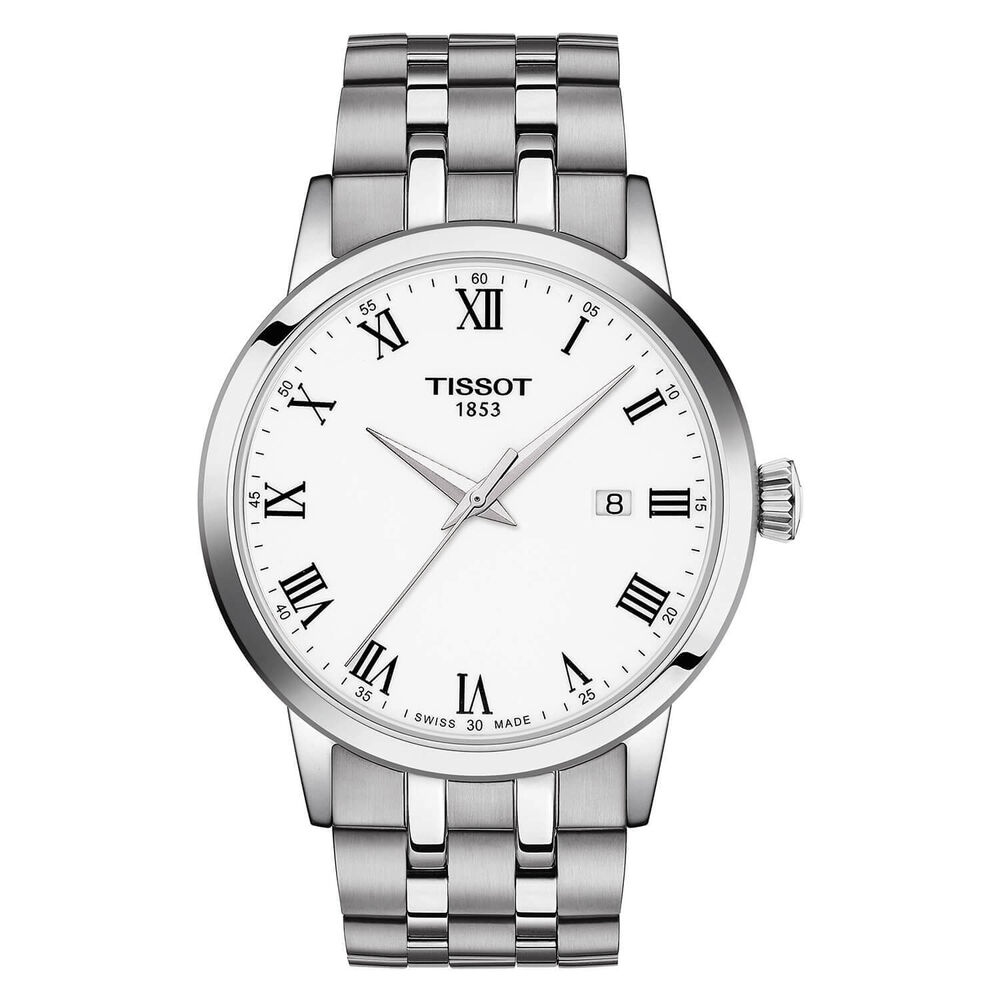 Tissot Classic Dream 42mm Quartz White Dial Steel Case Bracelet Watch