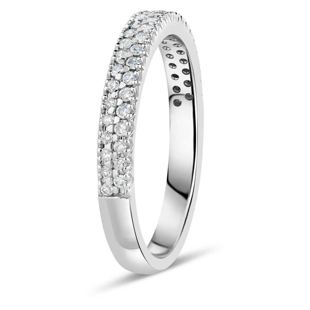 9ct White Gold 0.25ct Ladies Diamond Eternity Ring image number 3
