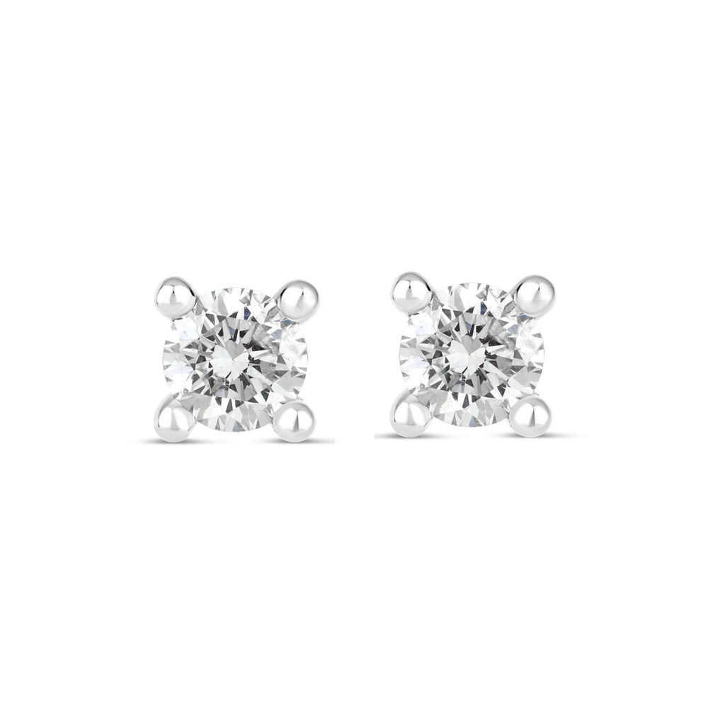 18ct White Gold 0.50ct Diamond Orchid Setting Earrings