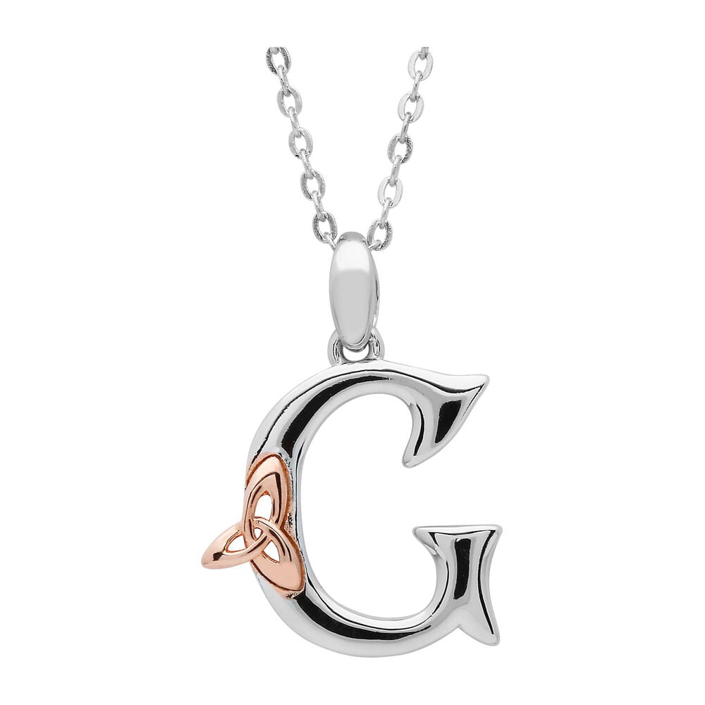 Sterling Silver Celtic 'G' Initial Pendant image number 0
