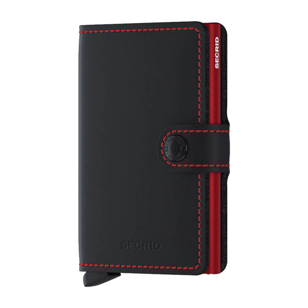 Secrid Mini Matte Black & Red Wallet image number 0