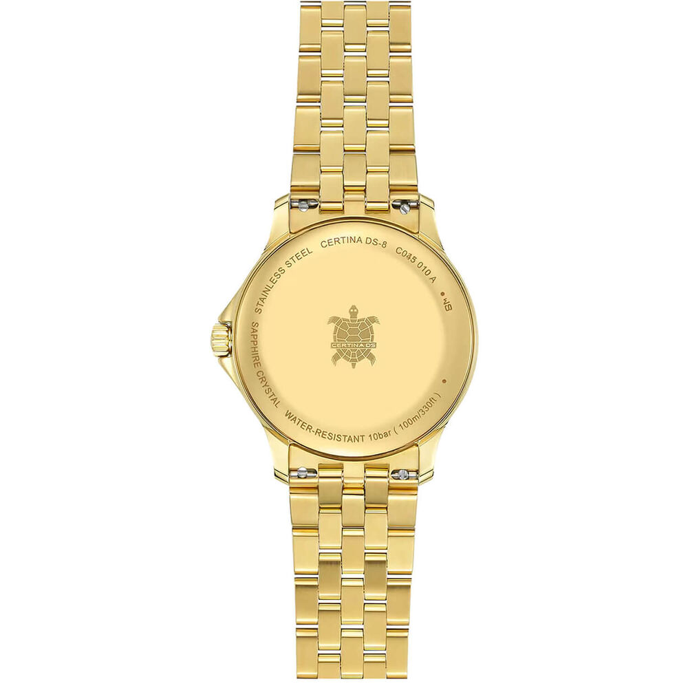Certina DS-8 Lady 31mm Gold Dial Gold PVD Steel Bracelet Watch image number 1