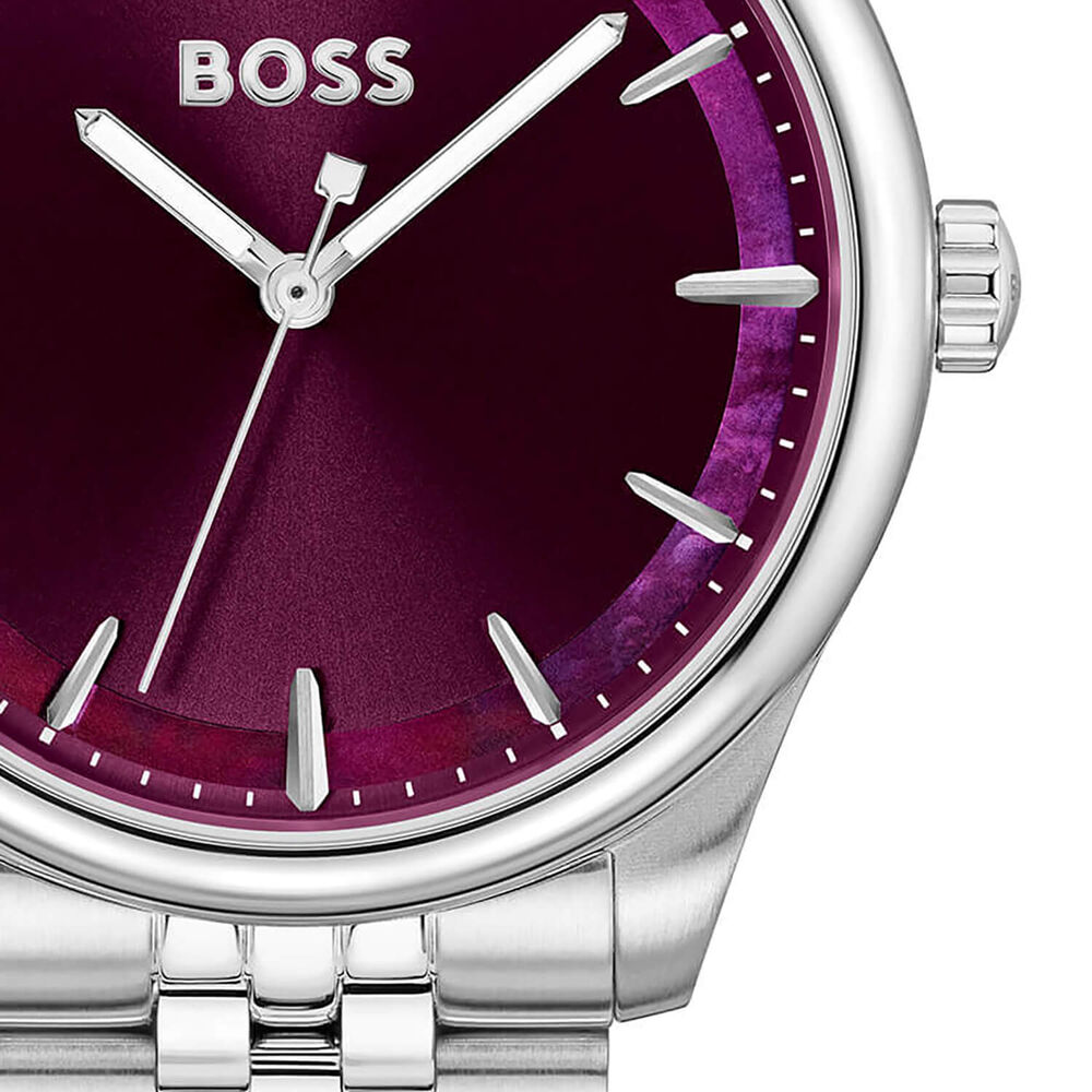 BOSS Graceful 36mm Purple Dial Steel Bracelet Watch image number 1