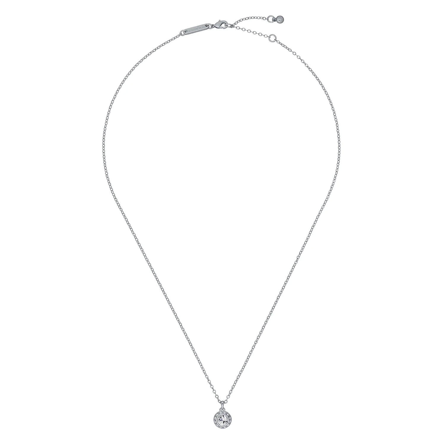 Ted Baker Soltell Silver Sparkle Crystal Pendant Necklace