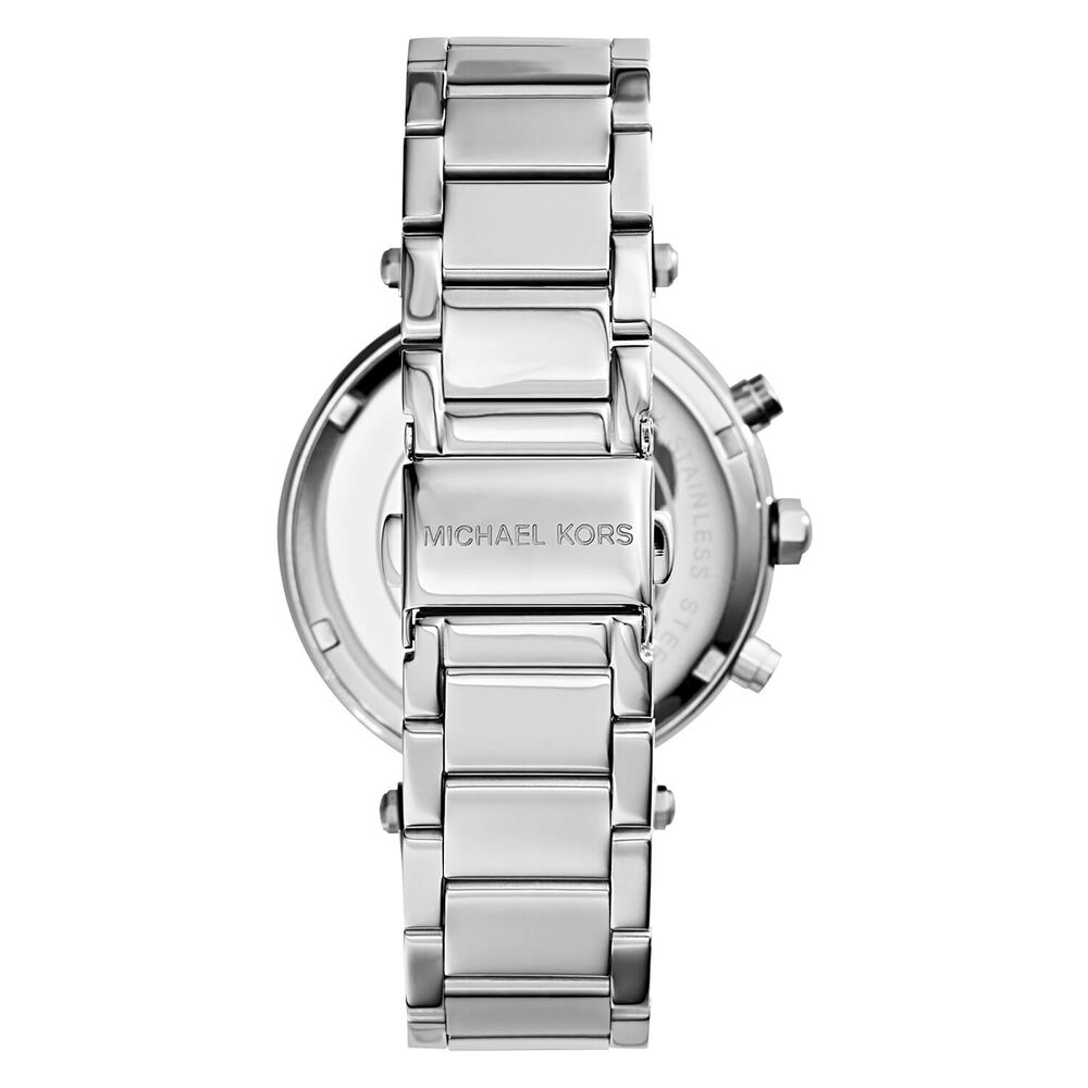 Michael Kors Parker Glitz ladies' chronograph stainless steel bracelet watch image number 2