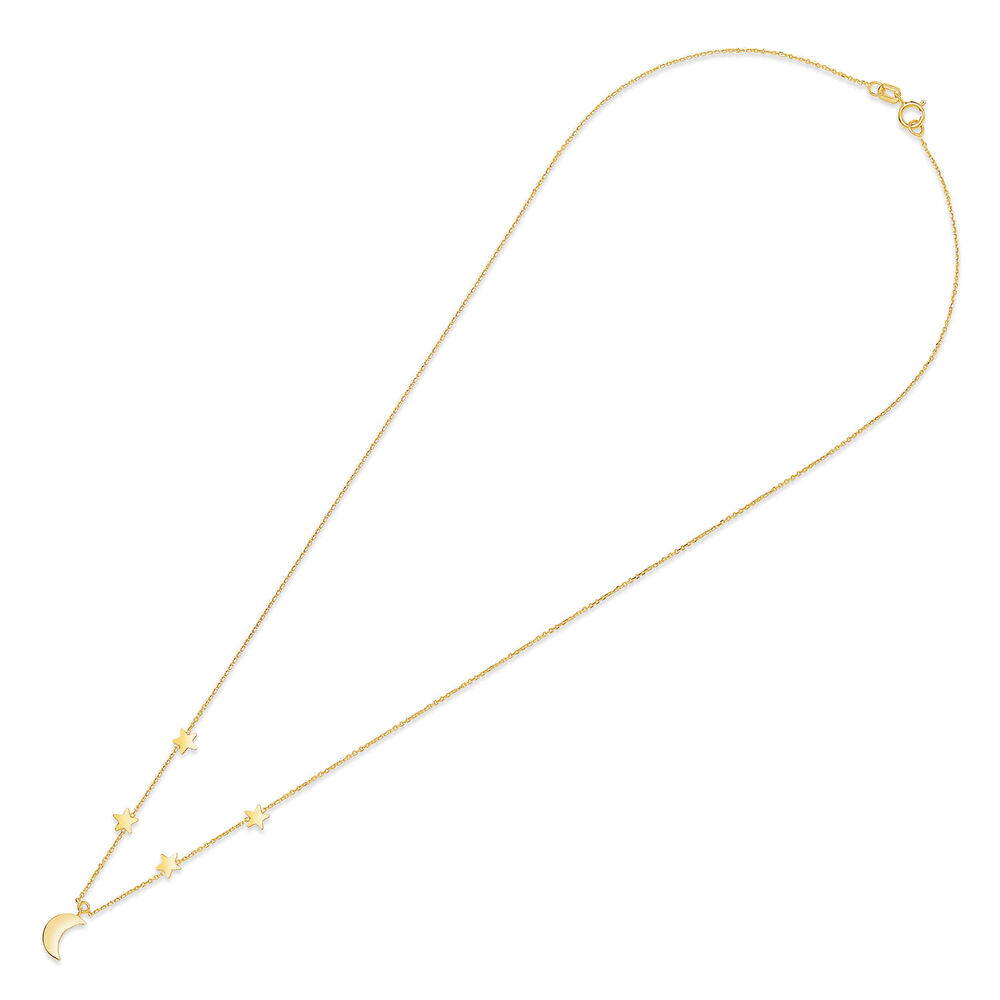 9ct Moon and Stars Necklet image number 3