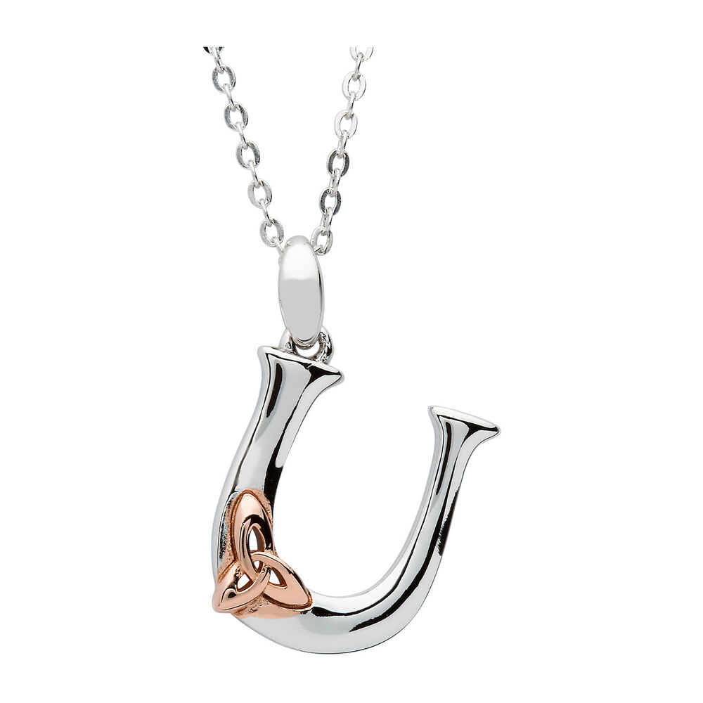 Sterling Silver Celtic 'U' Initial Pendant image number 0