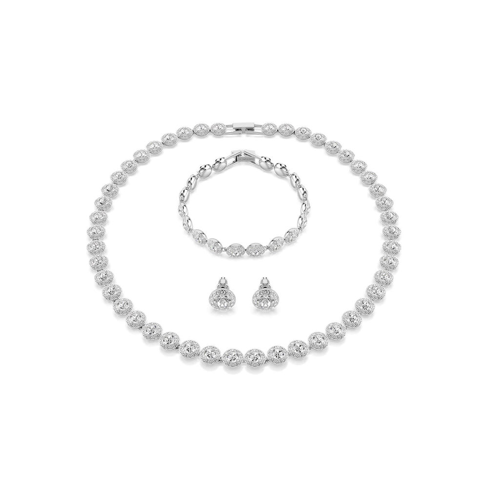 Swarovski Una Angelic Crystals Rhodium Plated Set