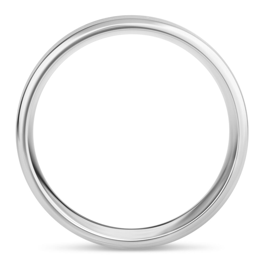 Palladium 500 Brushed Centre Mens Wedding Ring image number 2