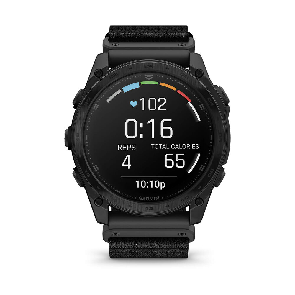 Garmin tactix® 8 AMOLED 51mm Dial Black Silicon Strap Watch image number 2