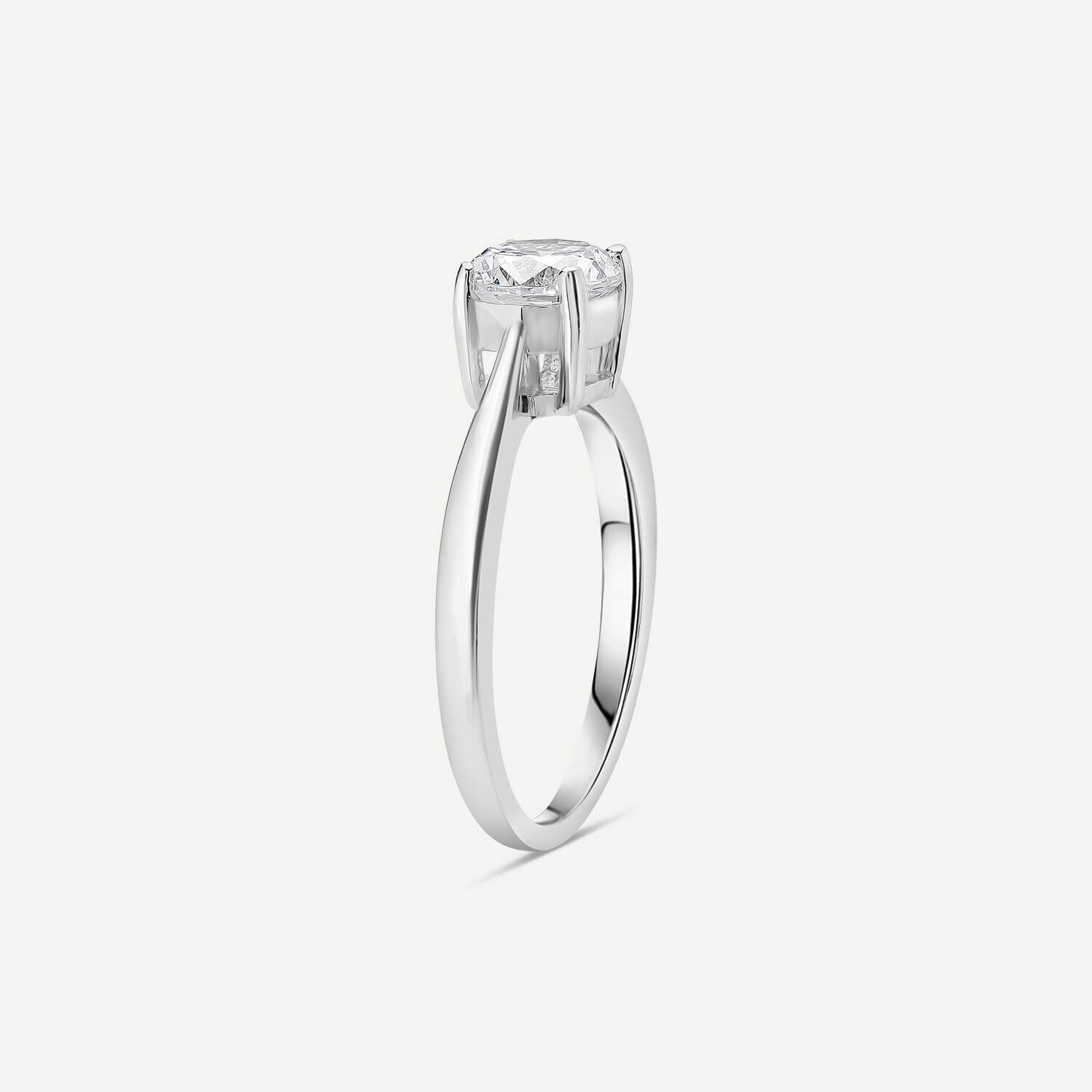 Sterling Silver Cubic Zirconia Solitaire Promise Ring