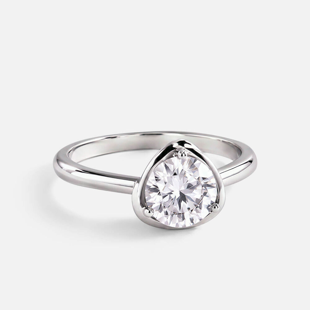 Sterling Silver Cubic Zirconia Polished Triangle Bezel Ring