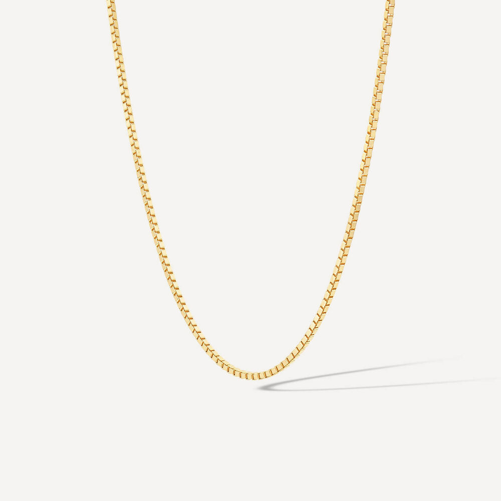 9ct Yellow Gold 20 inch Flat Curbed Chain Necklet image number 1