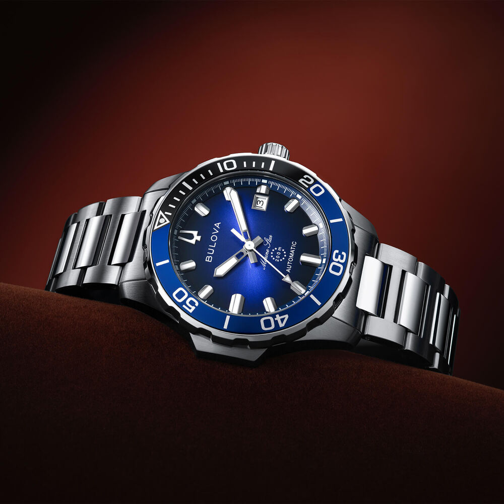 Bulova Marine Star 41mm Blue Dial Stainless Steel Bracelet Watch