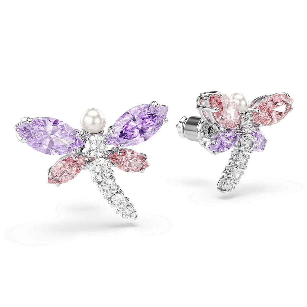 Swarovski x Ariana Grande Multicoloured Crystals & Cubic Zirconia Dragonfly Stud Earrings