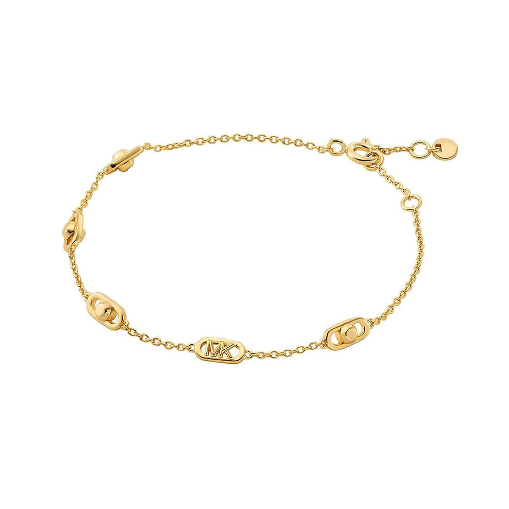 Michael Kors Astor 14ct Yellow Gold Plated Link Bracelet image number 0