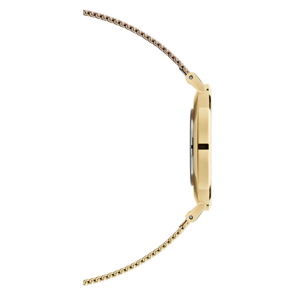 Daniel Wellington Petite Evergold 36mm White Dial Yellow Gold PVD Steel Mesh Bracelet Watch image number 1