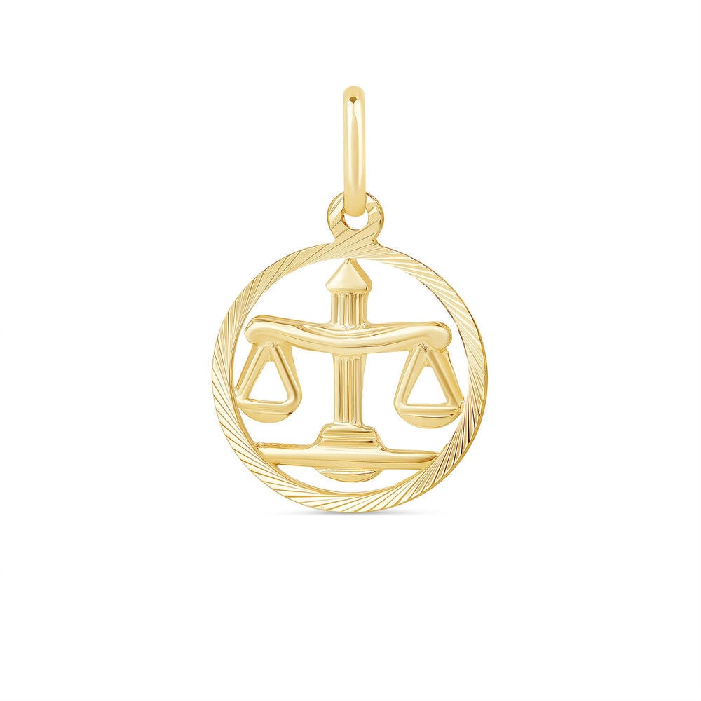 9ct Libra Zodiac Pendant (Chain Included)