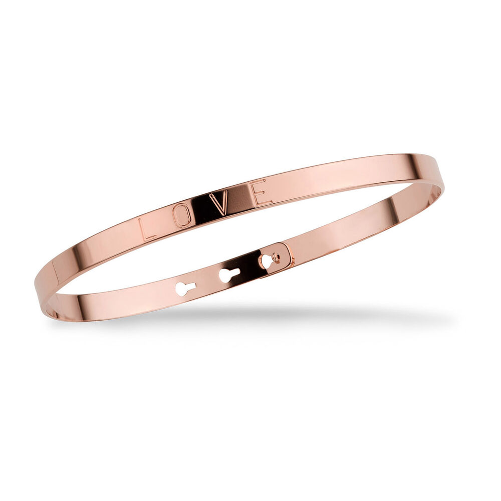 Mya Bay Rose Gold-Plated 'Love' Bangle