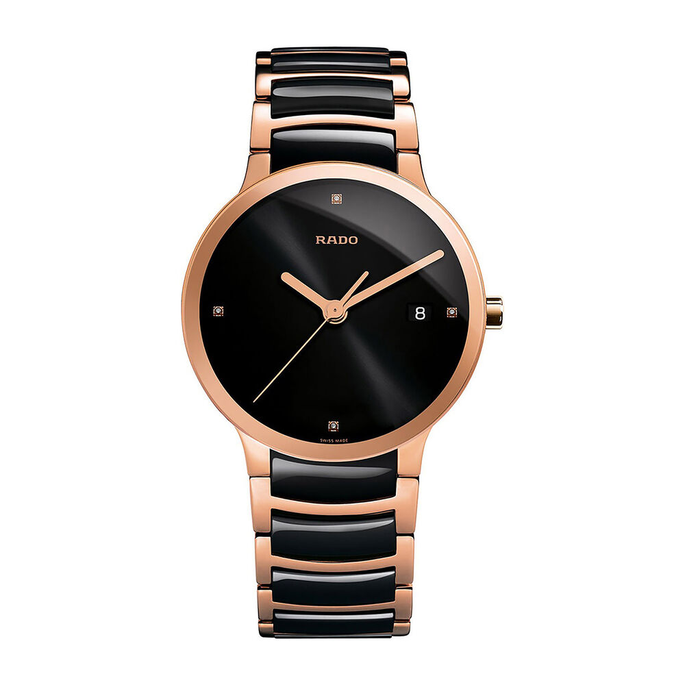 Rado Centrix Black Diamond Dot Dial Rose&Black Bracelet