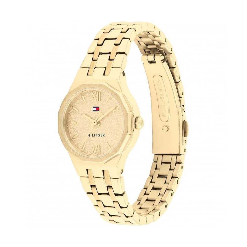 Tommy Hilfiger Mackenzie 25mm Gold Dial Gold Tone Stainless Steel Bracelet Watch