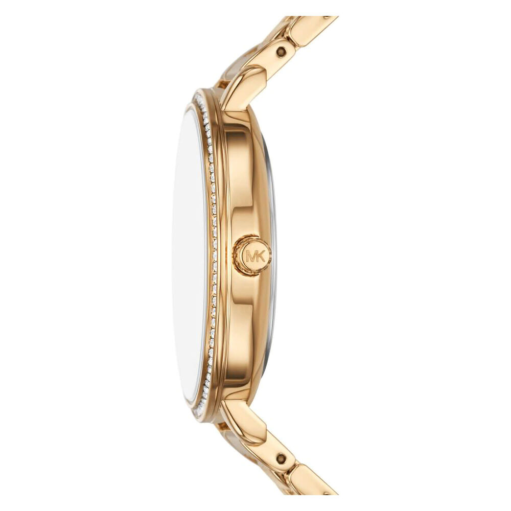 Michael Kors Pyper 38mm White Dial Yellow Gold Case Watch image number 2