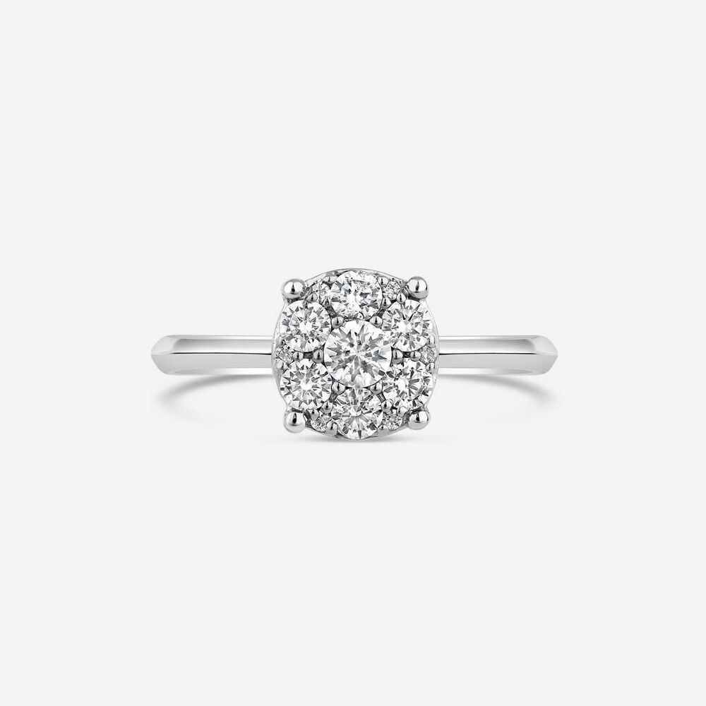 Kathy de Stafford 18ct White Gold Rosie Round Cluster 0.50ct Diamond Ring