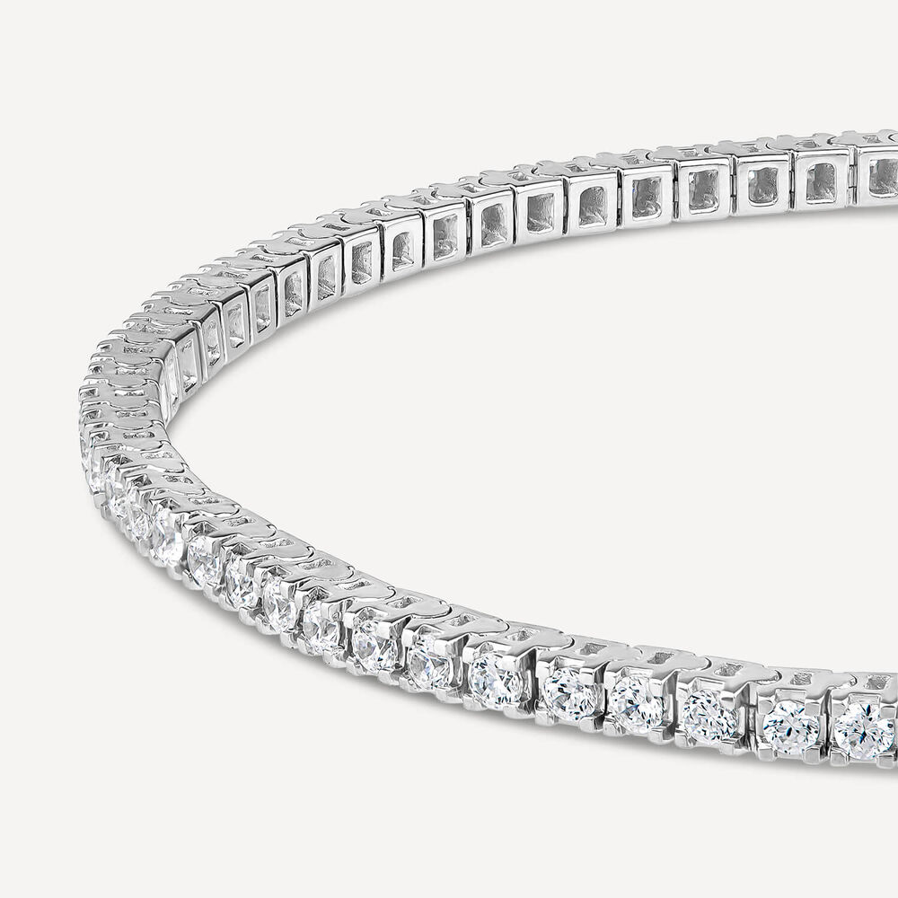 Born 9ct White Gold 2.00ct Lab Grown Diamond Tennis Bracelet image number 1