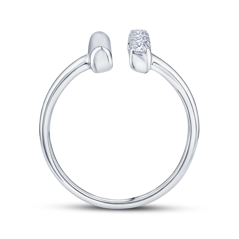 Born Axis Sterling Silver 0.30ct Lab Grown Diamond Split Ring