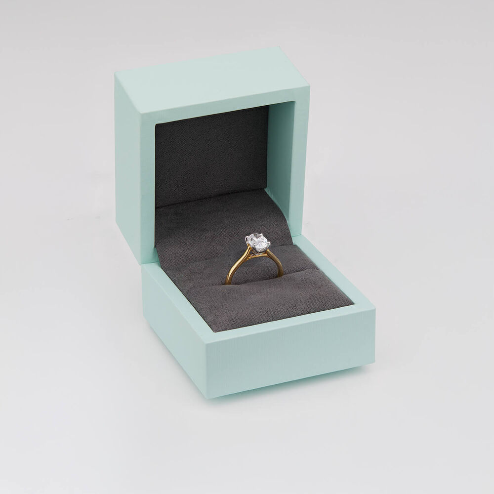 Born 18ct Yellow Gold 1ct Lab Grown Solitaire Oval Diamond Ring image number 4